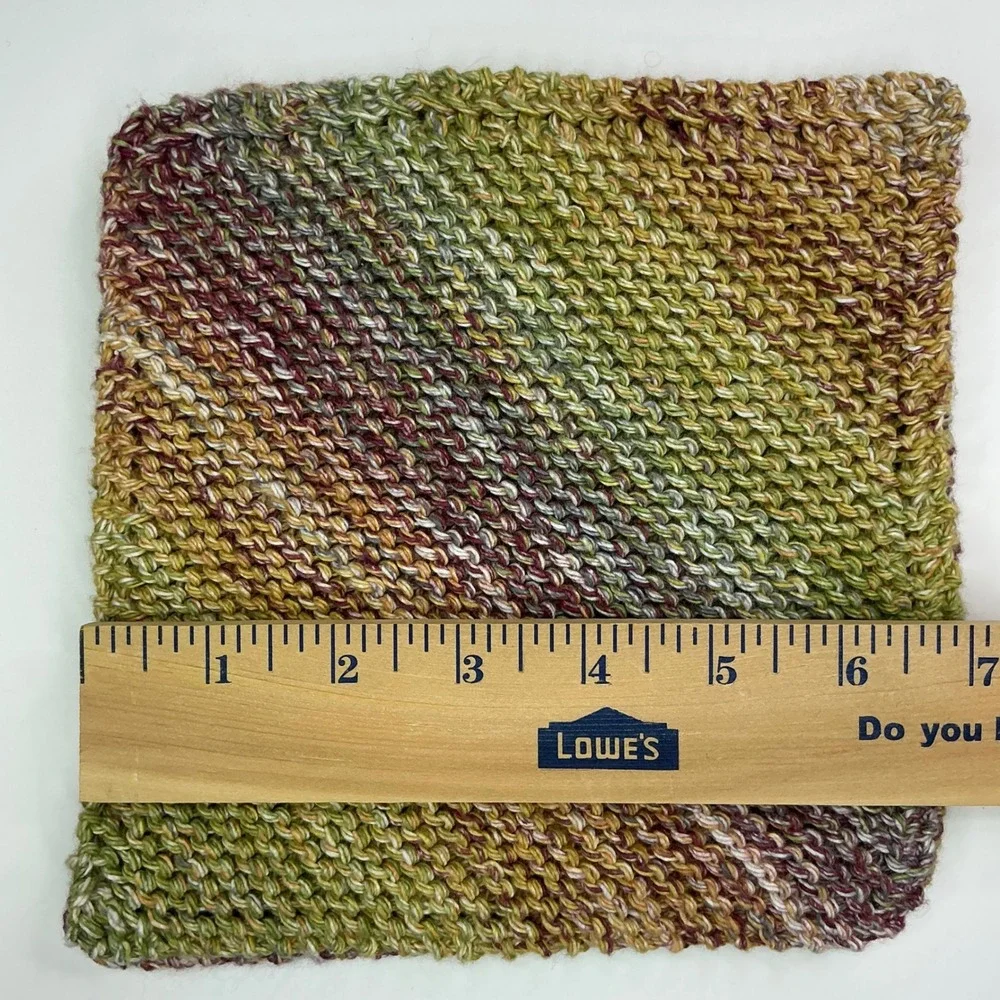 Handmade Nepalese Spices Dishcloth Set Unisex 6.5in Cotton Knit 2pc